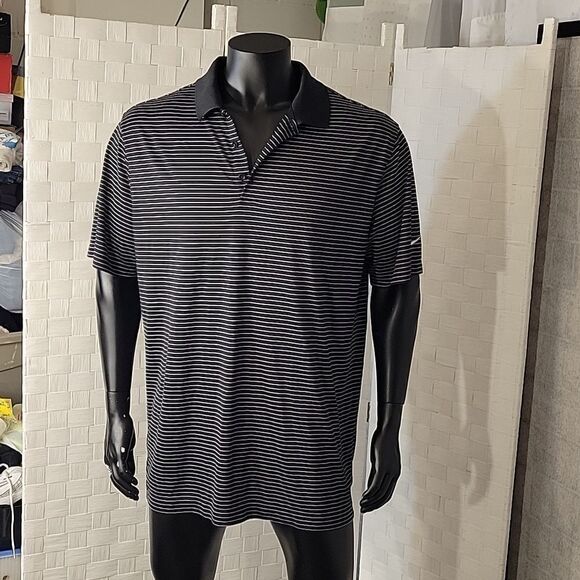 NIKE GOLF TOUR PERFORMANCE DRI-FIT STRIPED PIQUE POLO MEN'S SHIRT - Picture 3 of 16